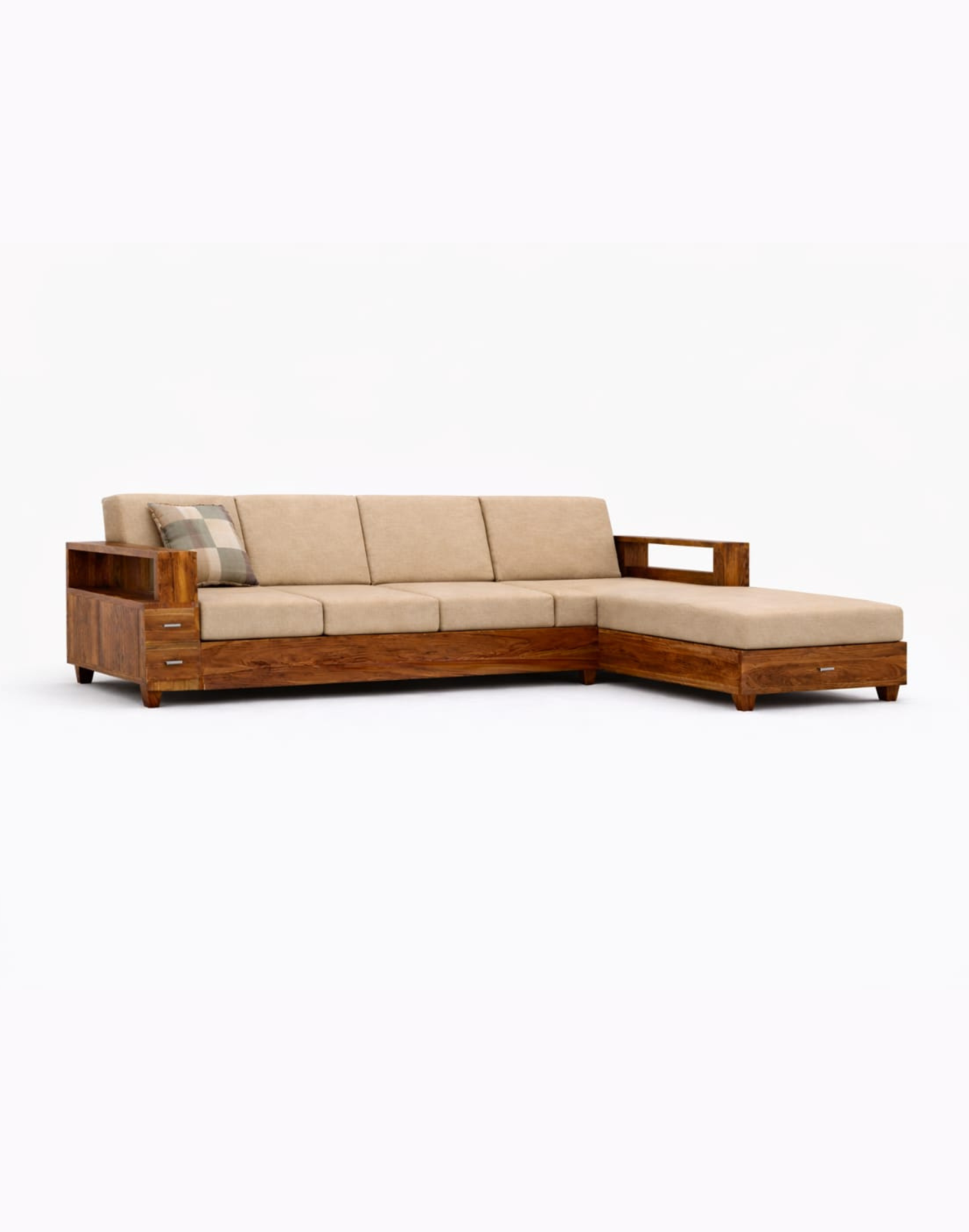 VANWOOD SCB-005 Artisan Solid Wood Sectional Sofa - Image 4