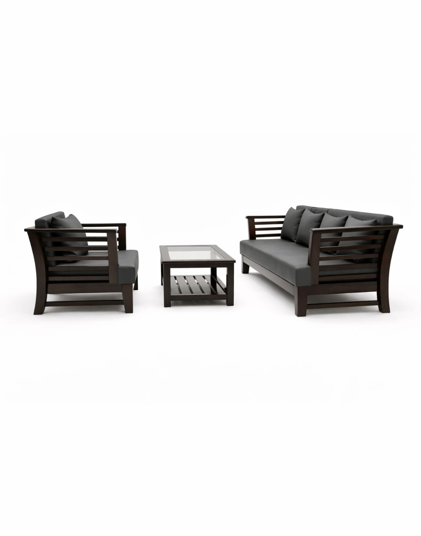 VANWOOD SCB-006 Aurelia Solid Wood Sofa Set - Image 2