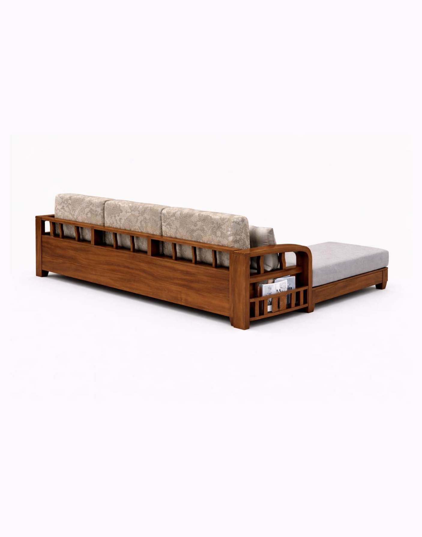VANWOOD SCB-004 Heritage L-Shaped Solid Wood Sofa - Image 3