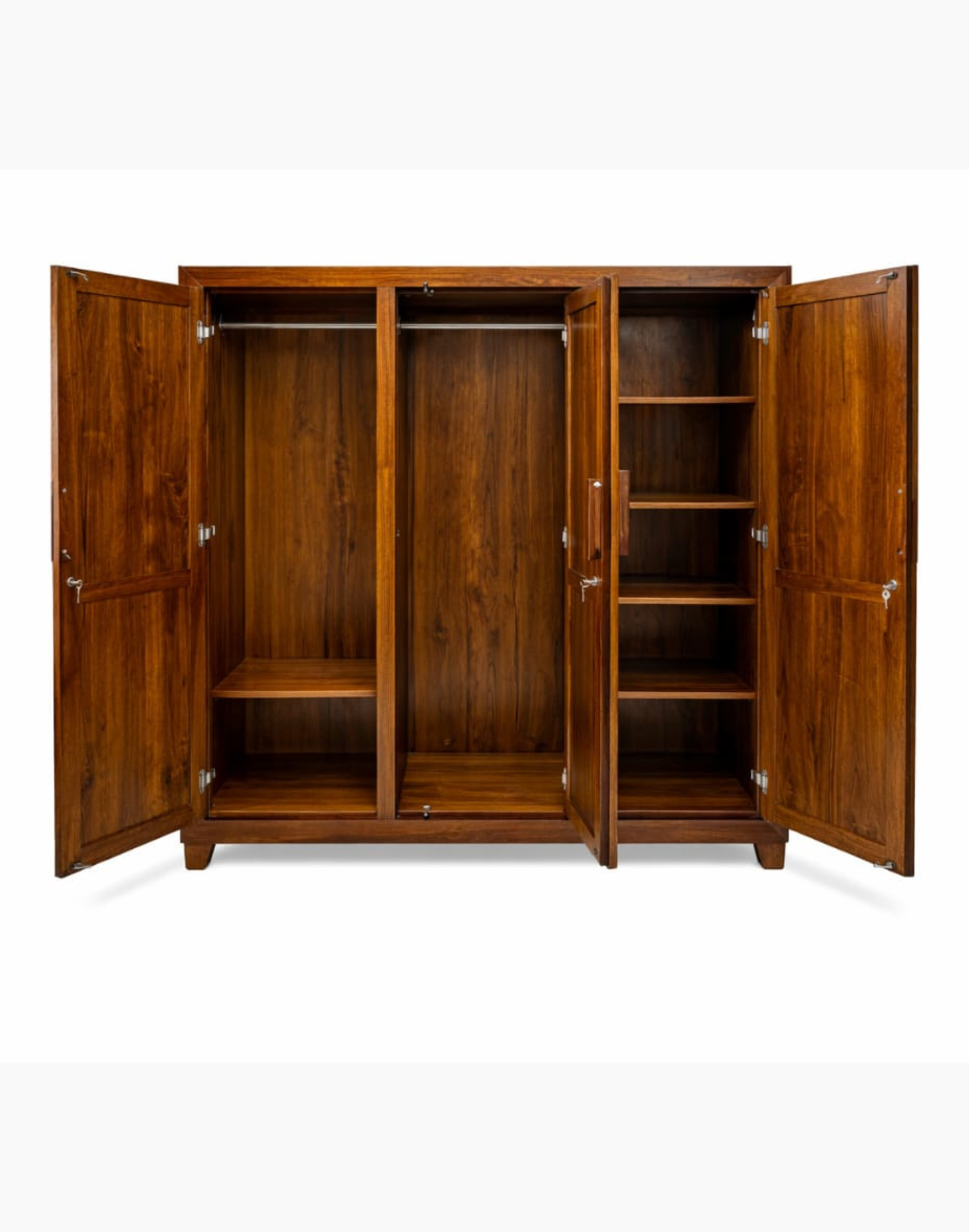 VANWOOD WDB-0071 TimberLux 3-Door Solid Wood Wardrobe - Image 6