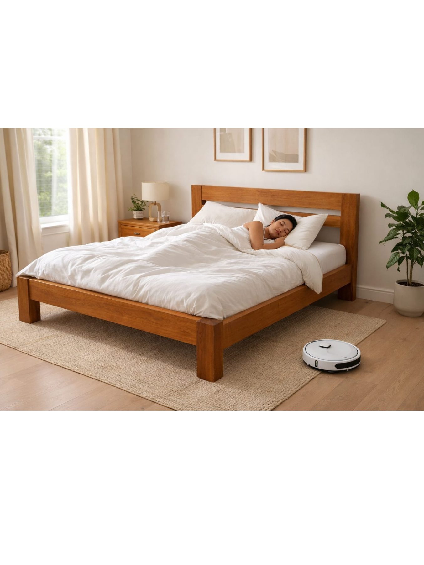 VANWOOD Aurora Minimal Wooden Bed - Image 2