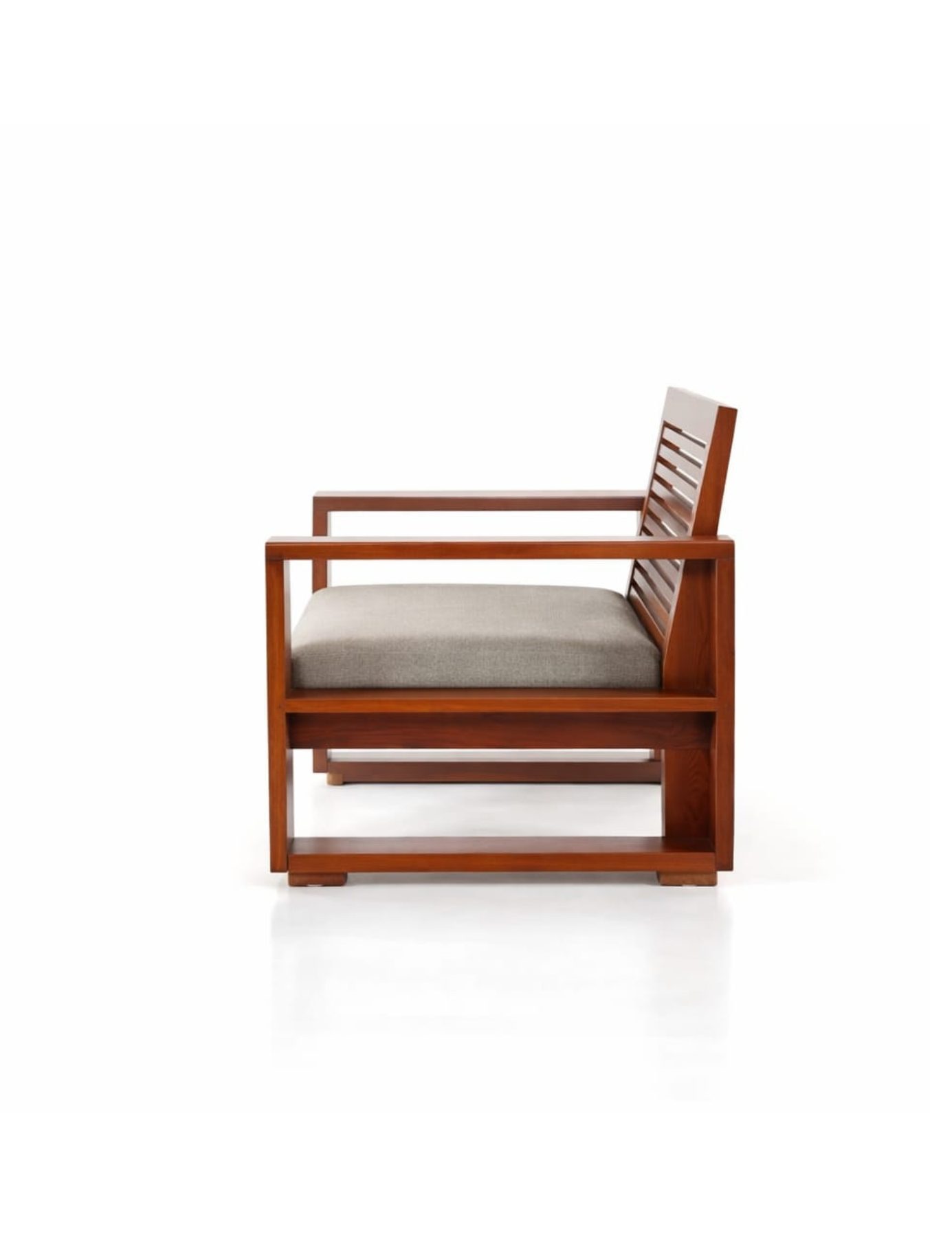 VANWOOD Orinex Solid Wood Lounge Sofa with Integrated Storage Arms - Image 5