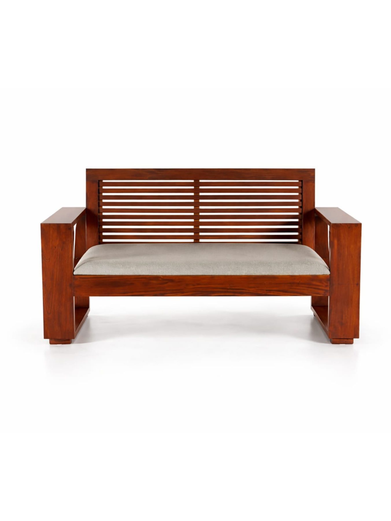 VANWOOD Orinex Solid Wood Lounge Sofa with Integrated Storage Arms - Image 2