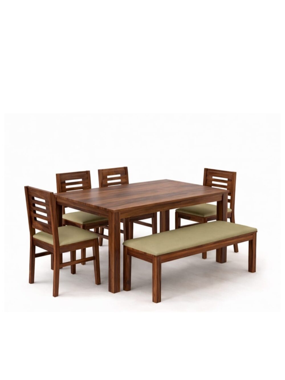 Solid Wood Dining Table Set with Bench | VANWOOD