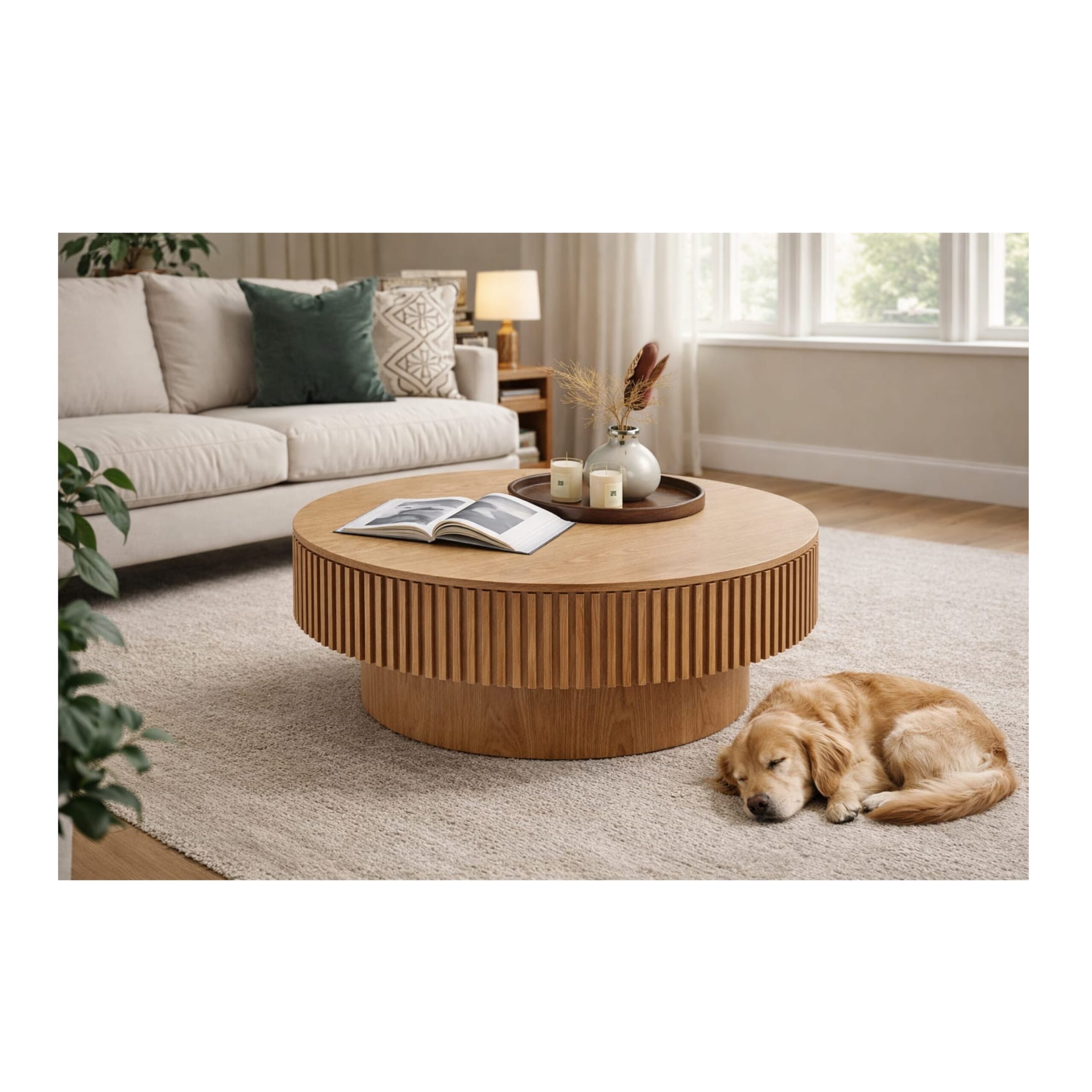 VANWOOD Arcus Fluted Storage Coffee Table - Image 6