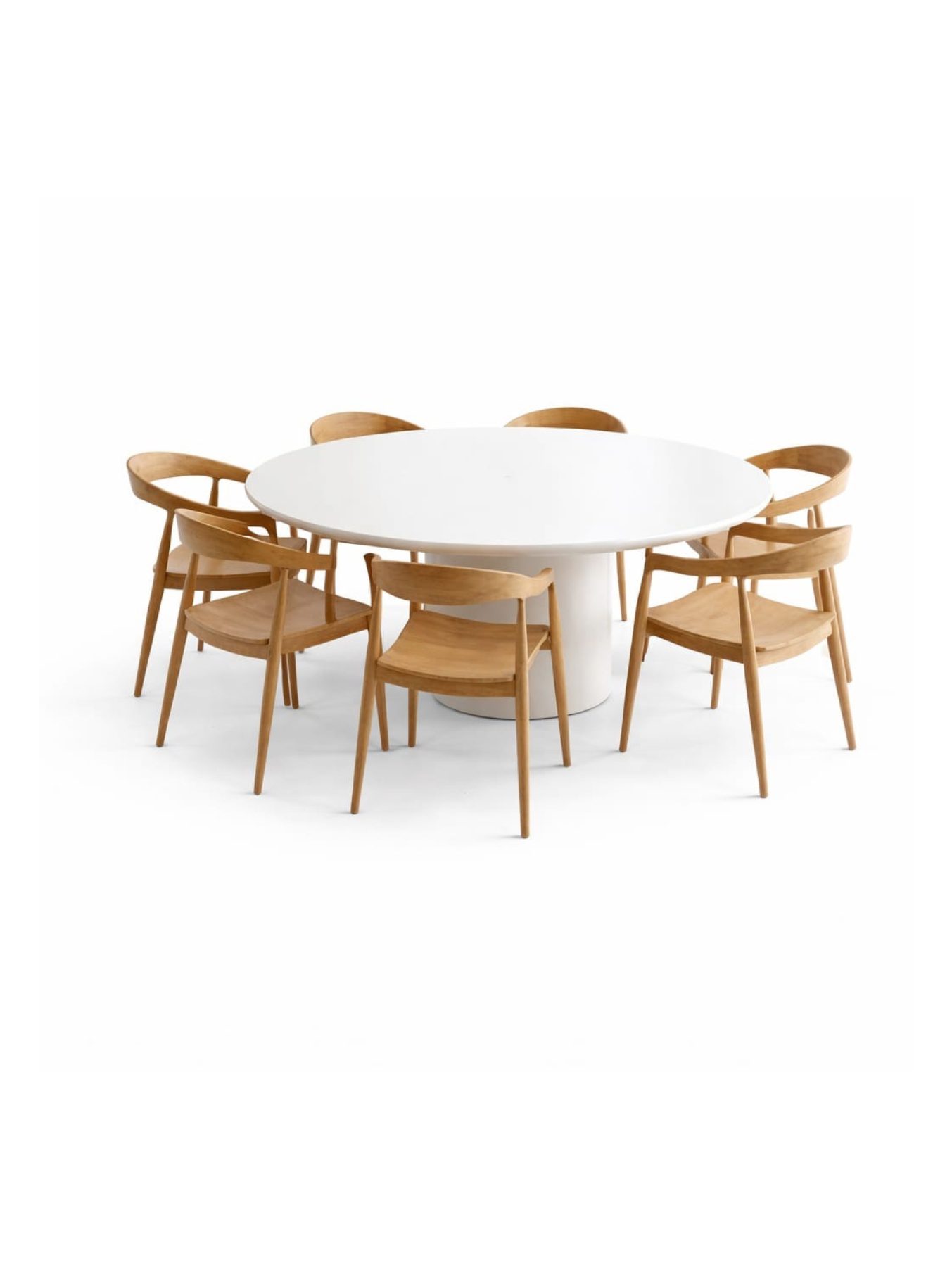 VANWOOD OrbisLuxe Dining Ensemble – Sculpted Round Table Set