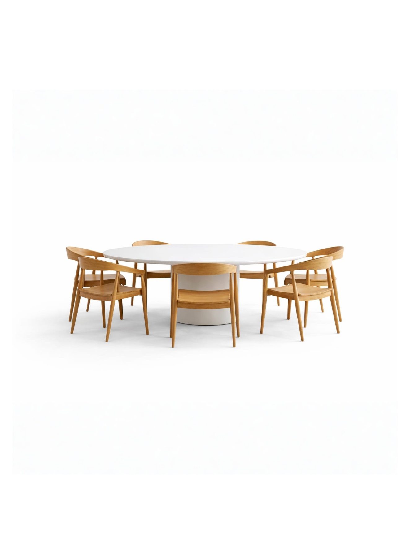VANWOOD OrbisLuxe Dining Ensemble – Sculpted Round Table Set - Image 3