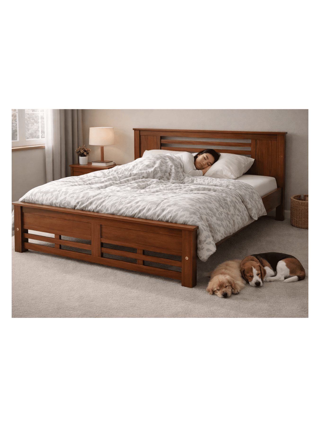 VANWOOD LineaCraft Solidwood Bed – Heritage Slat Edition - Image 3