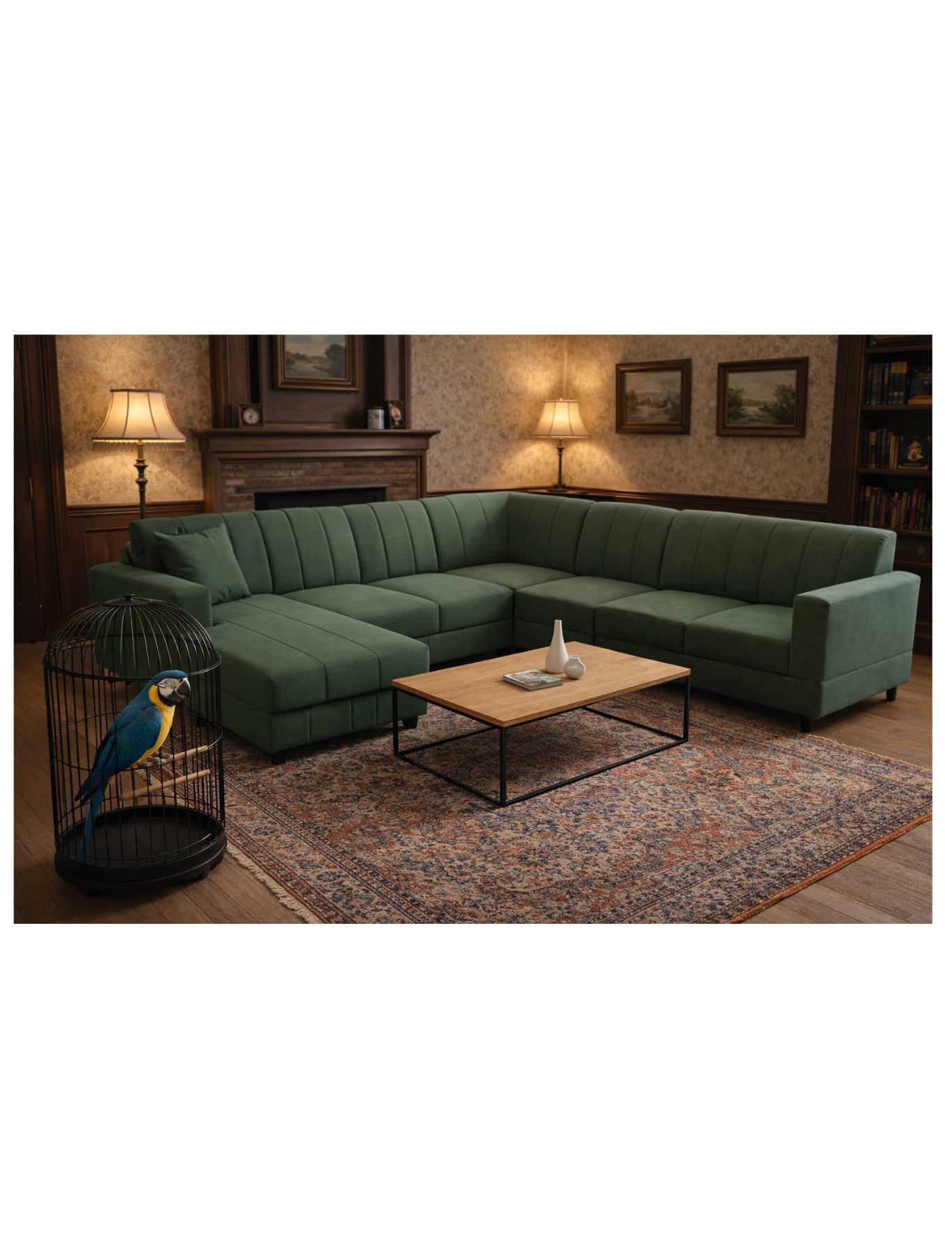 VANWOOD Verde Royale Sectional – Modern L-Shape Lounge Sofa - Image 3