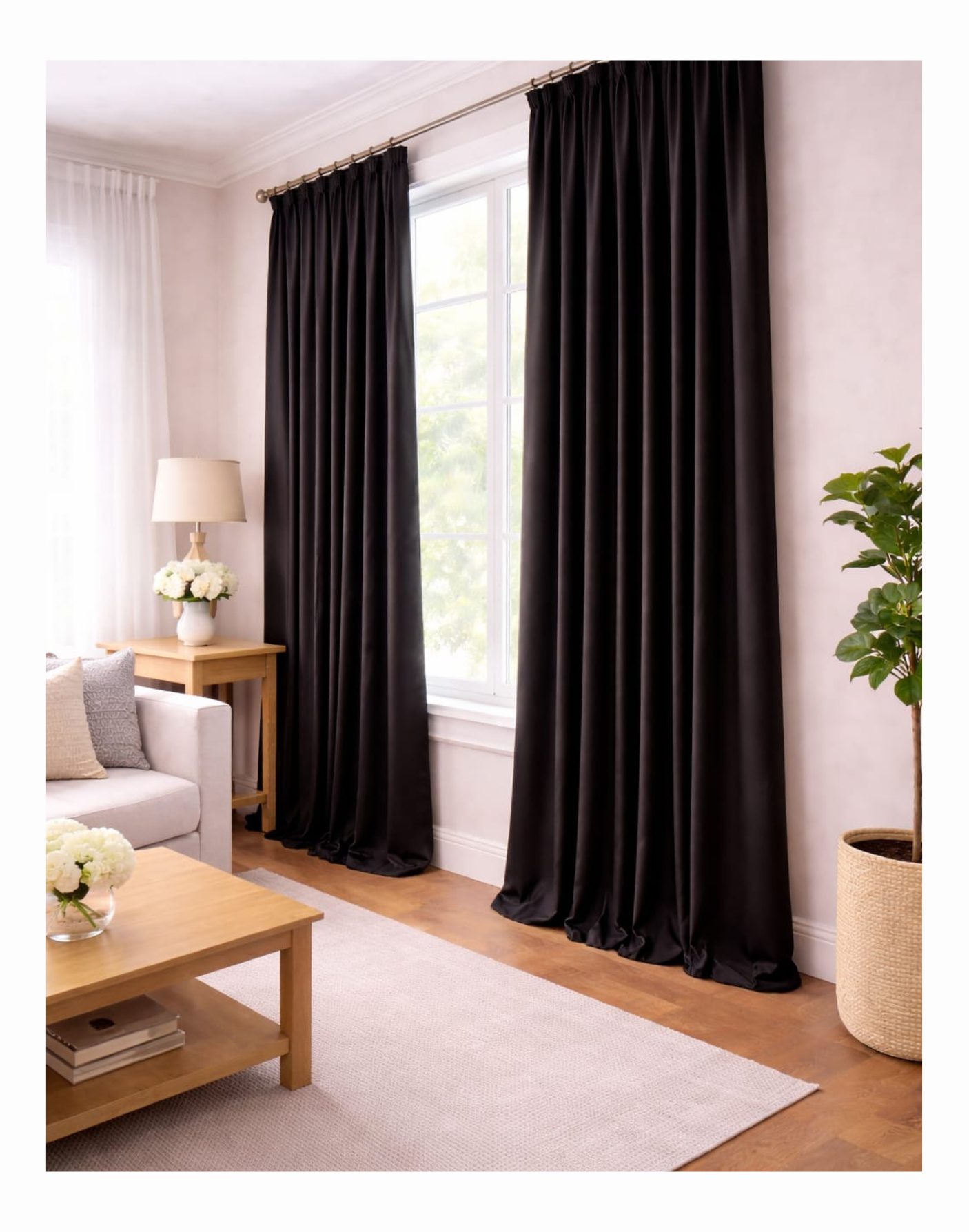 Omega Noir Luxe Blackout Velvet Curtains - Image 2