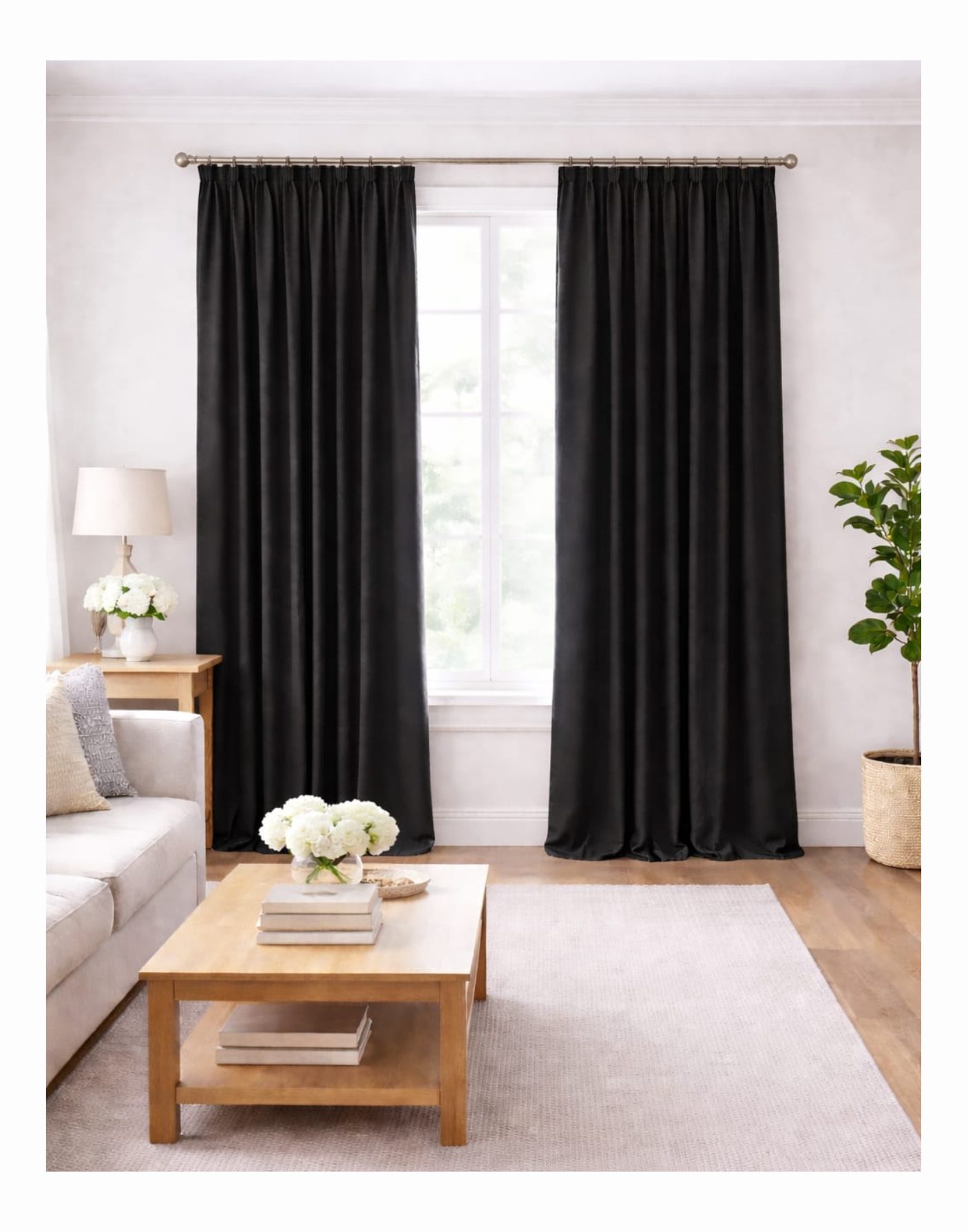 Omega Noir Luxe Blackout Velvet Curtains - Image 3