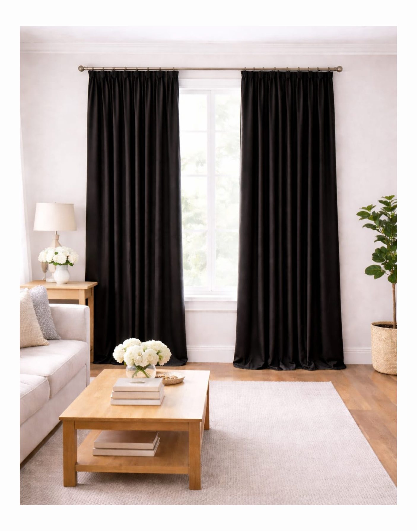 Omega Noir Luxe Blackout Velvet Curtains