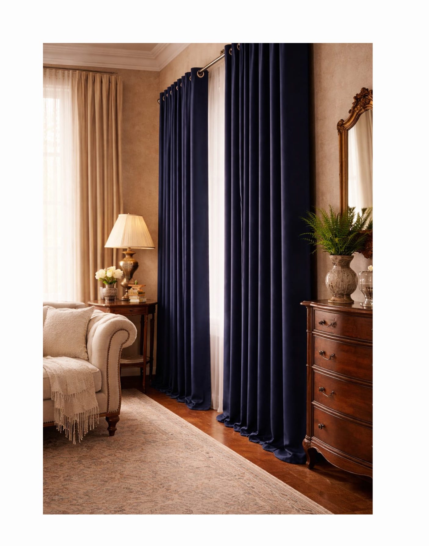 Omega NoirVel Luxe Blackout Curtains - Image 2